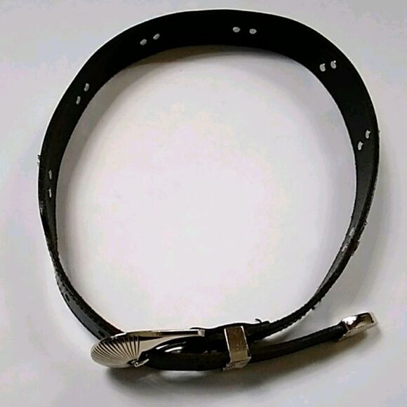 Vintage Metal & Leather Women Black Belt Cowboy main image 13